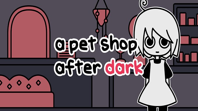 a pet shop after dark